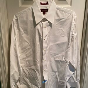 Nordstrom Men's Neck 16 1/2" Sleeves 33" Button Down Shirt Blue Regular Fit